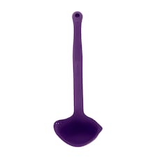 Colourworks Silicone Kitchen Ladle with Spout Purple