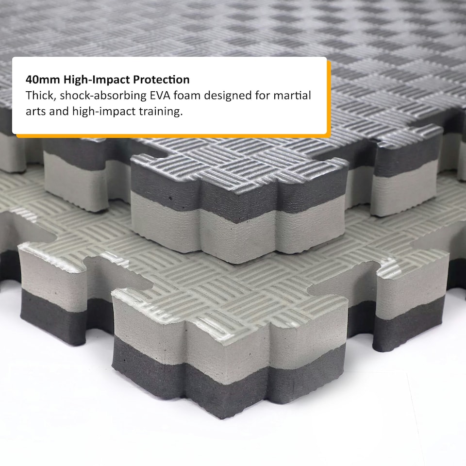 image 1 of 40mm Premium Reversible EVA Tatami Foam Mats Black | Pack of 1