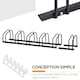 image 4 of HOMCOM Bike Parking Rack Bicycle Locking Storage Stand for 6 Cycling Black