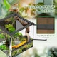image 6 of PawHut 24L Glass Terrarium, Reptile Vivarium with Stone Background, Black