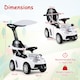 image 2 of COSTWAY 3 in 1 Push Car Toddler Stroller Walking Car White