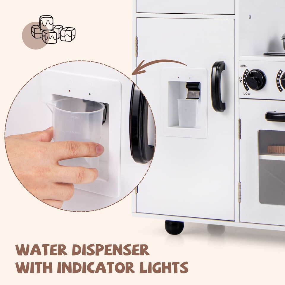 image 1 of COSTWAY Play Kitchen Toy Set Kids Kitchen Playset Chef Pretend Play Toy