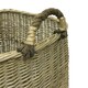 image 3 of JVL Antiques Wash Square Log Basket with Loop Handles, 44x44 x44 cm Brown