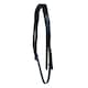 image 1 of Collegiate Leather Mono Crown Headpiece - Black - Full