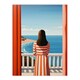 image 3 of Seaview Simple Clean Red Coastal Aesthetic Black Framed Wall Art Print A4