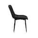 image 3 of Set of 8 Nova Modern Faux Leather Dining Chair Padded Seat Metal Legs Kitchen (Black) | Black | Black | One Size
