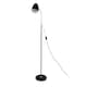 image 3 of ValueLights Kuppel Flexi Neck Black Floor Lamp