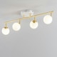 image 3 of BHS Lott Terrazzo Opal Ball 4 Light Spotlight Bar, Satin Brass | Gold | Satin Brass | 1