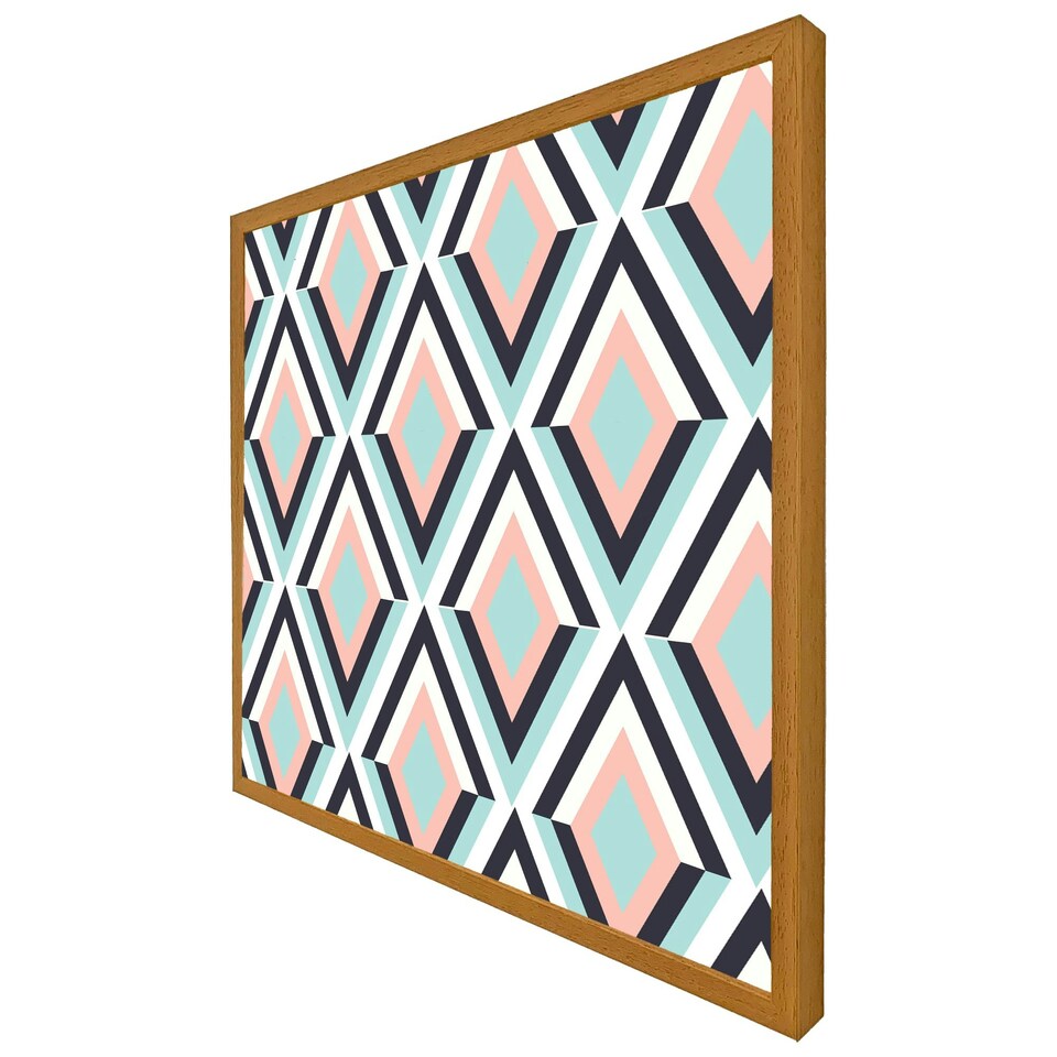 image 1 of Geometric pattern (Picture Frame) Brown | Oak | XS