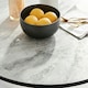 image 3 of Furniturebox Elina White Marble Effect Round Dining Table & 2 Black Pesaro Black Leg Chairs