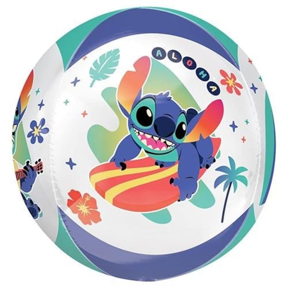 image 1 of Stitch Disney Lilo & Stitch Orbz Foil Helium Balloon 38cm / 15 in Multi