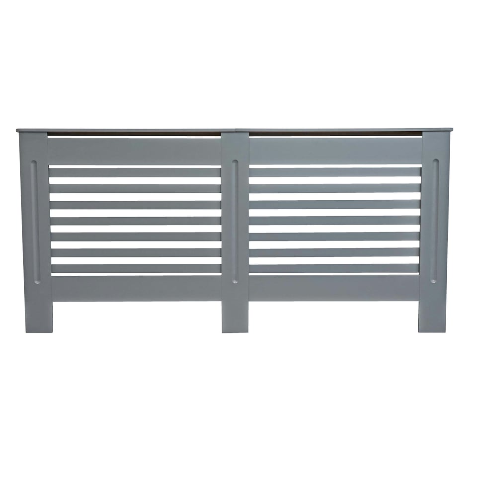 image 1 of Stylish MDF Grey Horizontal Design Radiator Cover - Large