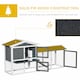 image 6 of PawHut Rabbit Hutch, 2-Tier Wooden Animal House w/ Run Box, Ramp, White