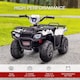 image 3 of HOMCOM 12V Electric Car for Kids, Battery Powered Quad Bike, Ride-On ATV Car with Forward, Reverse Functions, Music, LED Lights, for Ages 3-5 Years - White