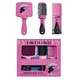 image 2 of Emily in Paris Hair Care Trio Set Pink Who Moi Paddle, Round and Comb