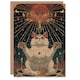 image 1 of Cosmic Feline Overlord Trippy Cat Lover Design Her Birthday Card