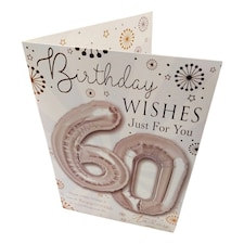Age 60 today Balloon Boutique Greeting Card