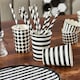 image 4 of Hootyballoo Monochrome Striped and Diamond Paper Cups - Pack of 8
