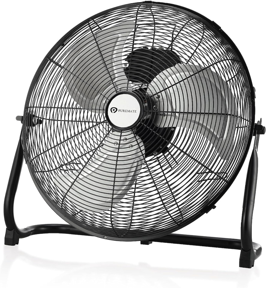 image 1 of PureMate 20-Inch High-Velocity Chrome Floor Fan