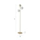 image 7 of ValueLights Jas 3 Gold Metal Floor Lamp White Frosted Glass Shades | Gold | White