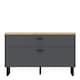 image 2 of Klara TV Unit with 1 Drawer 1 Flip Door in Grey and Oak
