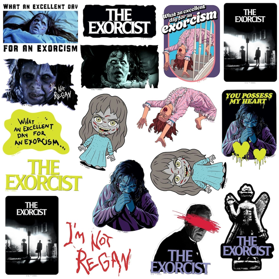 image 1 of The Exorcist Deluxe Stickers (Pack of 50) - Multicoloured - One Size