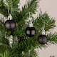 image 3 of 30mm/24Pcs Christmas Baubles Shatterproof Black,Tree Decorations