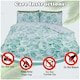 image 3 of VELVETIO Bellerose Floral Printed Duvet Cover Set Rebersible Polycotton Beddings Green | Duck Egg | Double