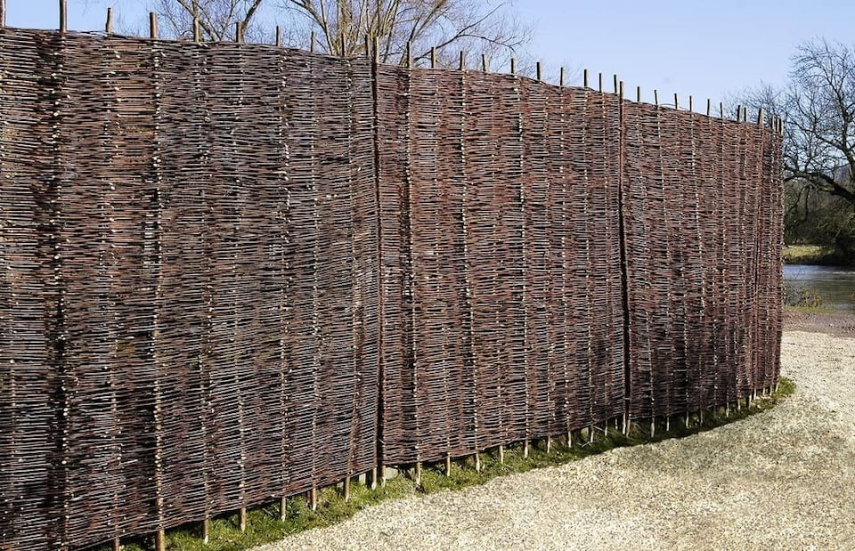 image 1 of Willow Hurdle Fence Panel Premium Weave Woven Screening 6ft x 2ft | Brown | Brown