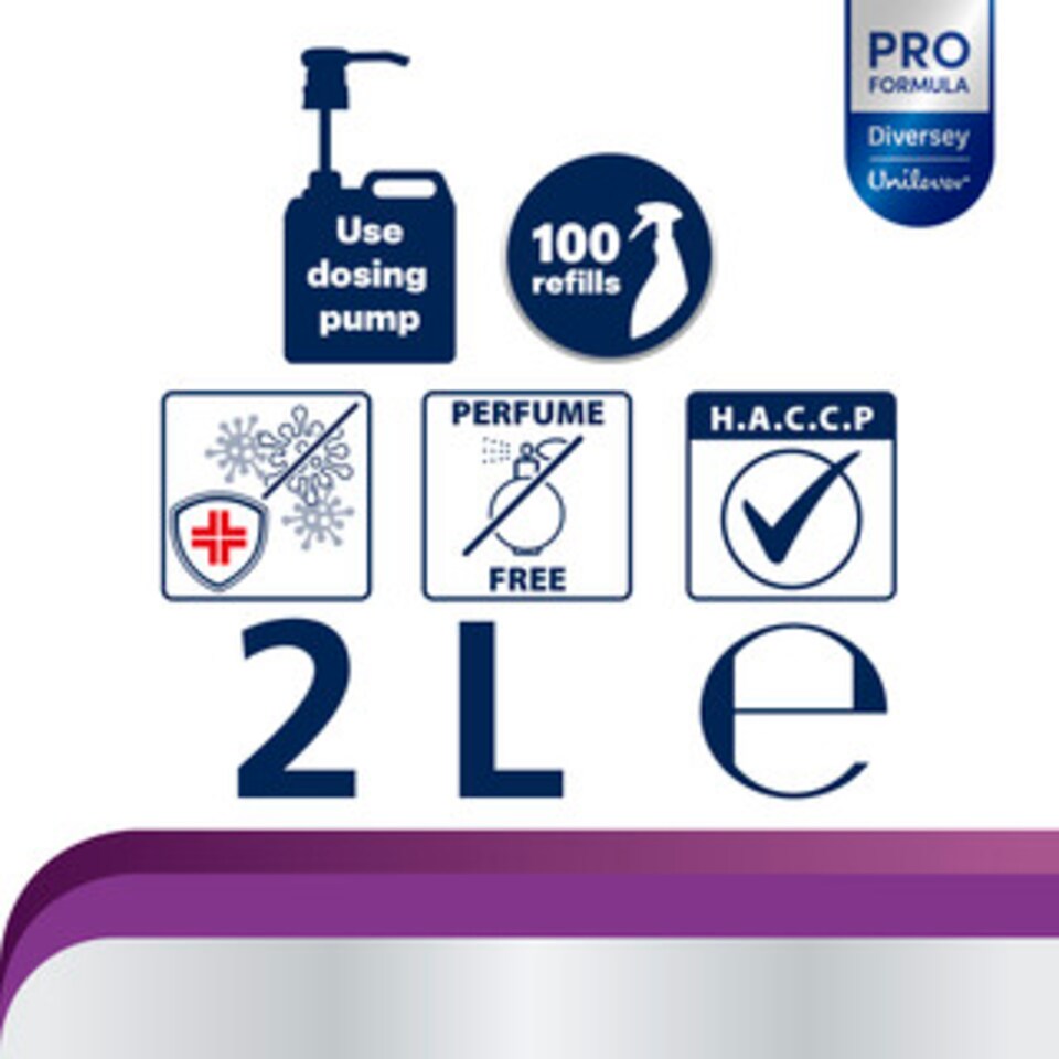 image 1 of 2x Cif Professional Conc Multipurpose Disinfectant 2L Pack of 2 9303826