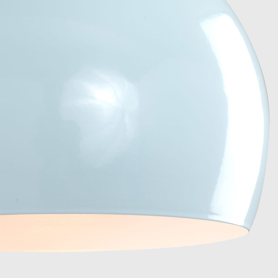 image 1 of ValueLights Arco Blue Ceiling Pendant Shade & Bulb