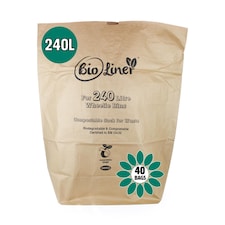 240L Paper Compostable Kerbside Caddy Liners - 40 Bags