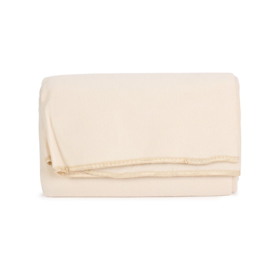 image 1 of Cream Fleece Waterproof Backed Picnic Rug | Orange | Orange