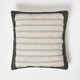 image 1 of Homescapes Veria Handwoven Grey Stripe Kilim Cushion - 45 x 45 cm Grey