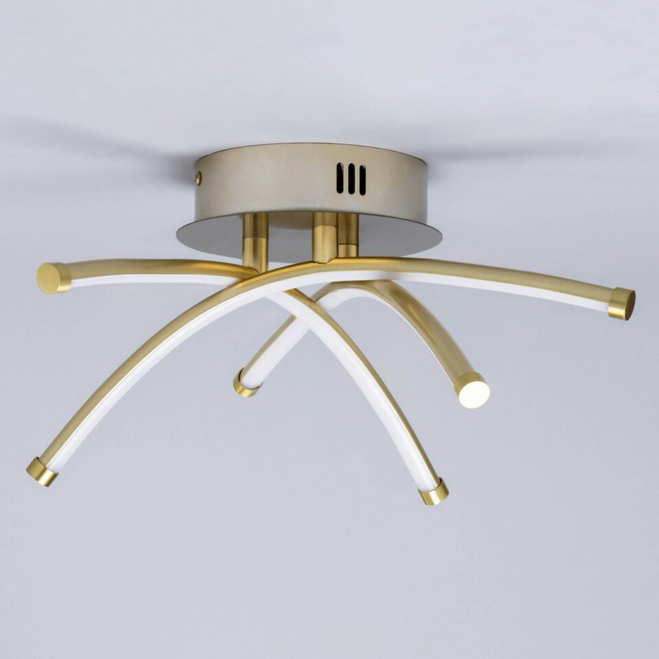 image 1 of BHS Aalto LED Cross Arm Ceiling Light | Gold | Satin Brass | 1