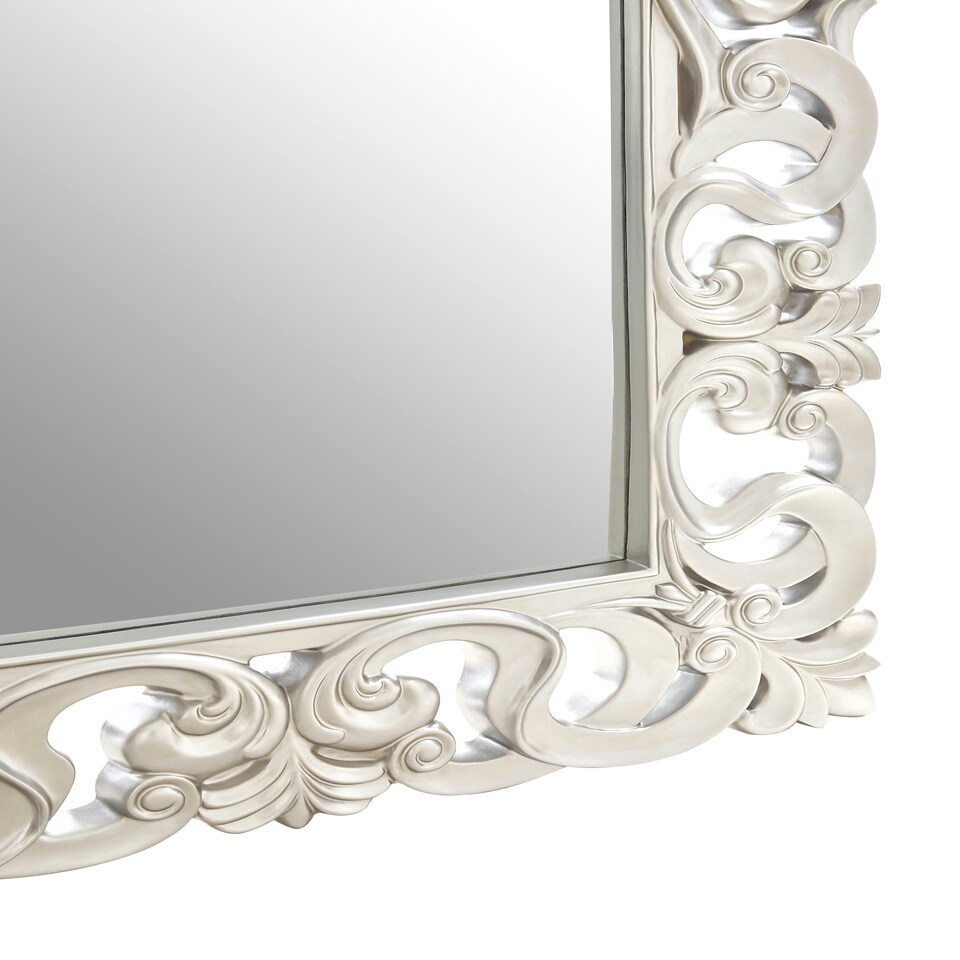 image 1 of Interiors by Premier Rectangular Wall Mirror with Silver Finish Silver