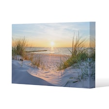 Sunset at the Baltic Sea Beach (Canvas Print) / 114 x 77 x 4cm | Multi
