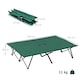 image 7 of Outsunny Double Camping Folding Cot Outdoor Portable Sleeping Bed, Green
