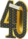 image 4 of 3D Design with Gold Foil Finish Open 40th Birthday Card