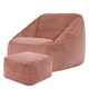 image 4 of Icon Armchair And Footstool Jumbo Cord Bundle Dawn Pink