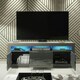 image 7 of TV Unit 160cm Grey Gloss Doors & Drawers Grey Matt Body Free LED Grey