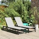 image 8 of Outsunny Folding Sun Lounger Set of 2, 5-Position Reclining Sun Bed | Grey