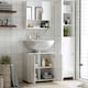 image 4 of kleankin Bathroom Mirror Cabinet Wall Mount Storage Organizer with Door