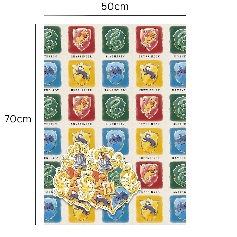 image 1 of Harry Potter 2 Sheets & 2 Tags Gift Wrap