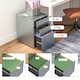 image 8 of Vinsetto 3 Drawer Metal Filing Cabinet Lockable 5 Wheels Compact Under Desk Grey