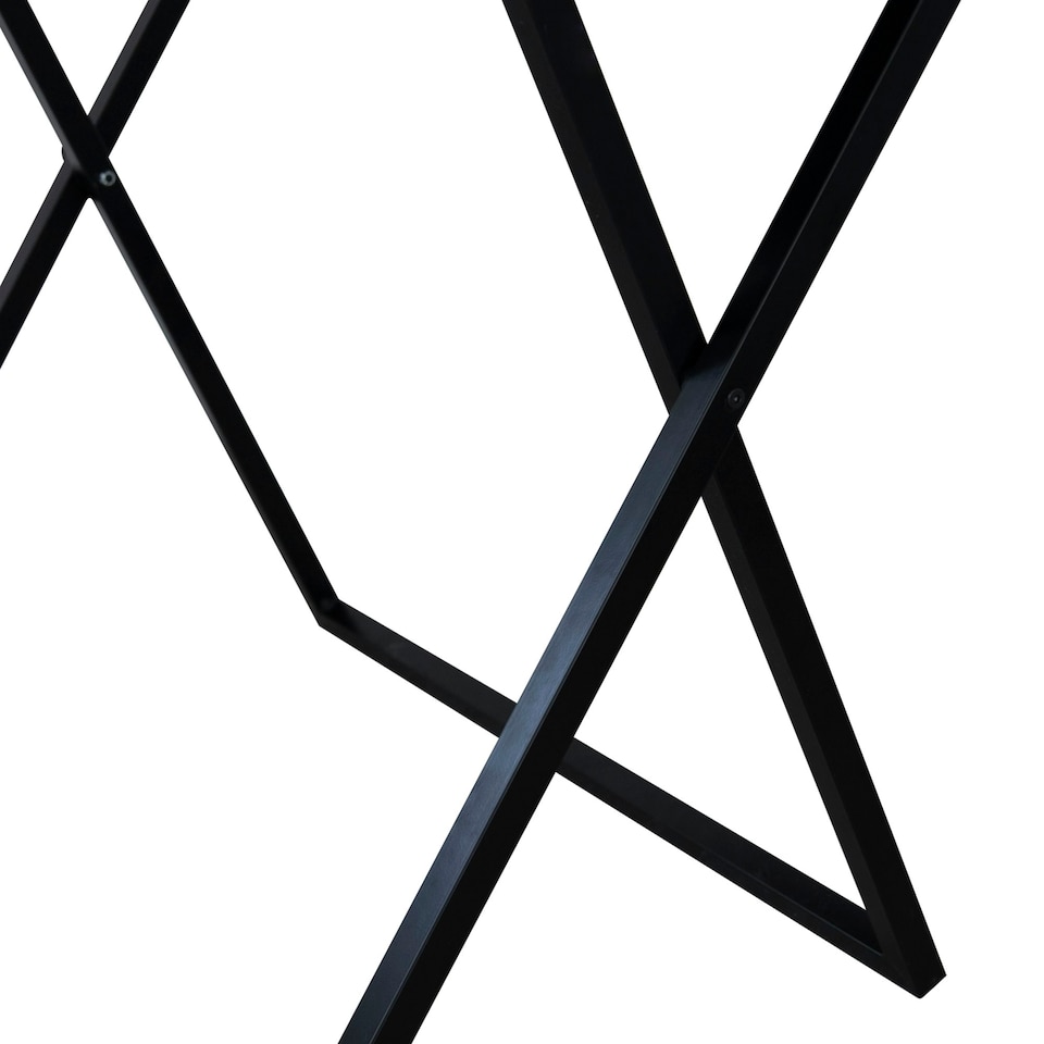 image 1 of Teamson Home 22in Folding Wooden Home Office Computer Desk with Metal Base, Natural/Black