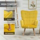 image 4 of HOMCOM Modern Accent Chair Velvet-Touch Tufted Wingback Armchair