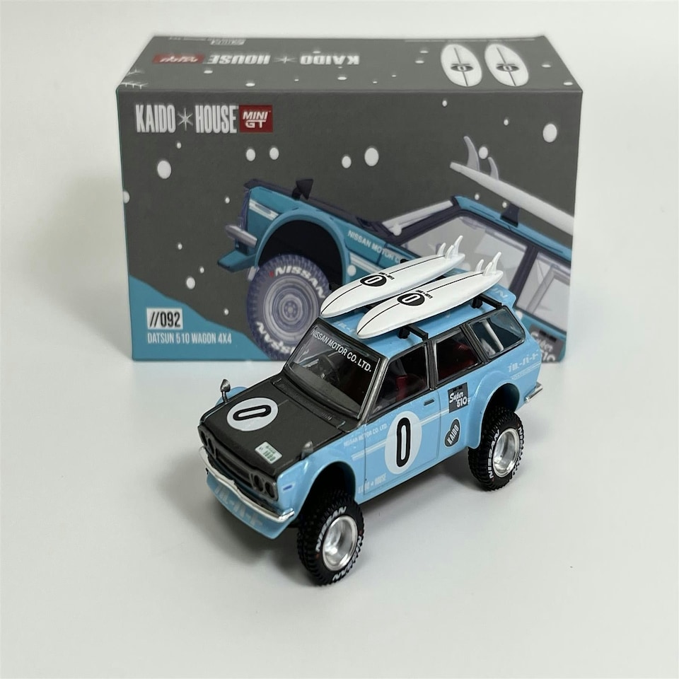image 1 of Datsun Kaido 510 Wagon 4x4 Winter Holiday Edition 1:64 Kaido House KHMG092