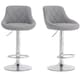 image 1 of 2x Alivio Premium Chrome Bar Stools Grey Luxury Extra Comfort Modern Bar Dining