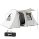 image 1 of Outsunny 3-4 Man Tunnel Tent with Sewn in Floor, 3000mm Waterproof | Cream | Khaki